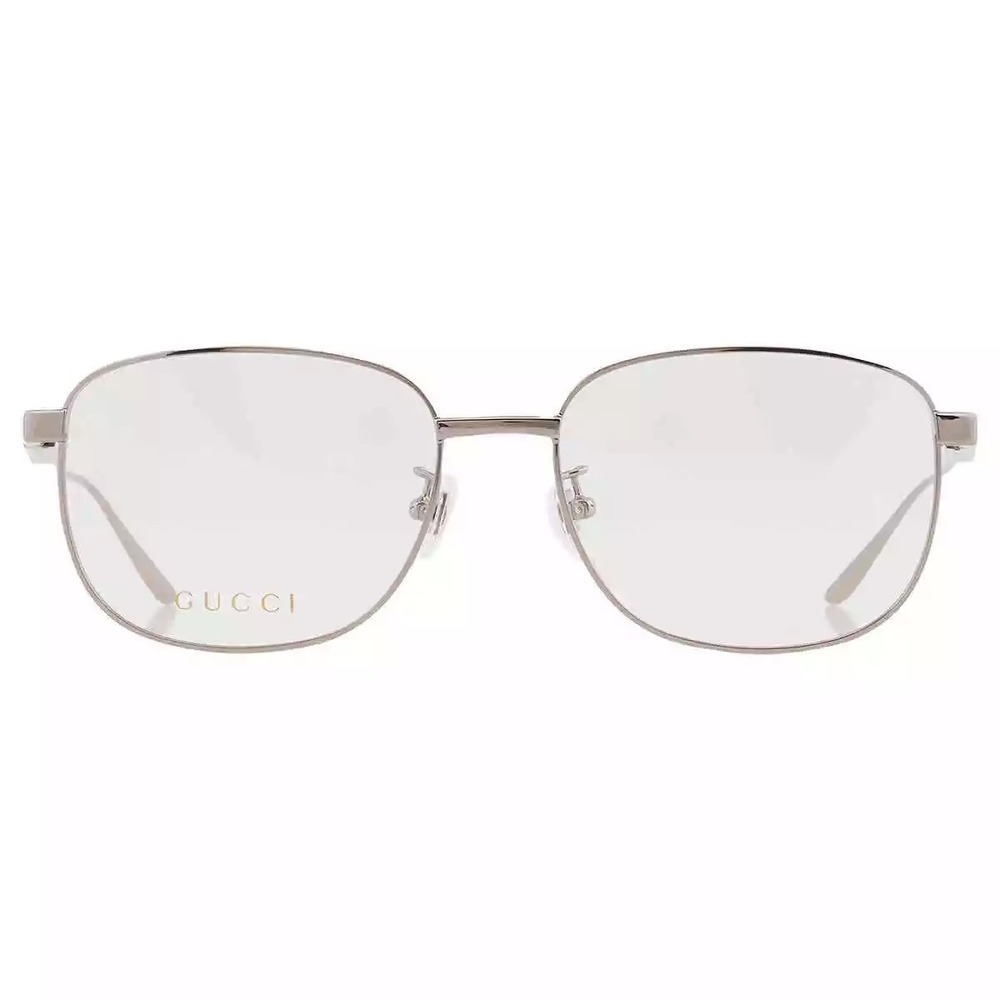 NWT Gucci GG1312O-001 Ruthenium Square 57mm Eyeglasses - Picture 4 of 5